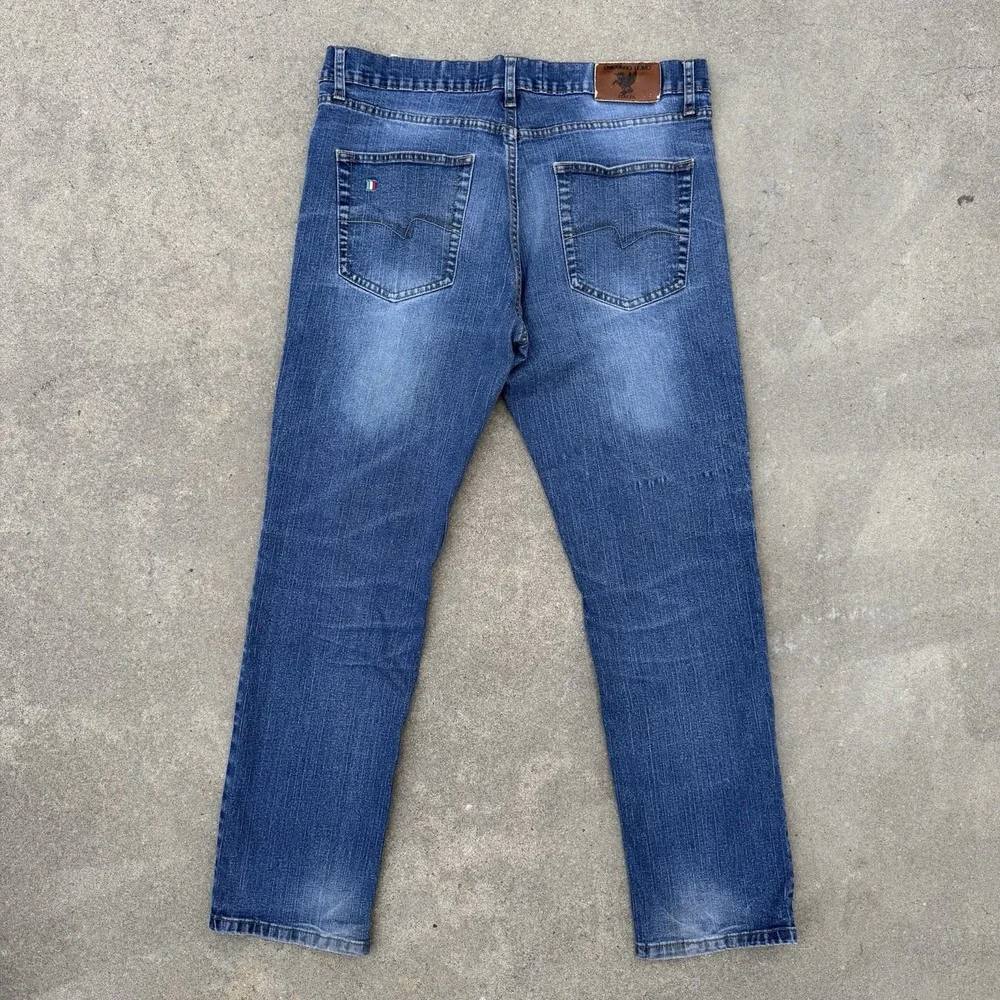 Y2K Unicorno Uomo‎ Italia Jeans Mens 34x30 Blue Denim Straight Leg Made in Italy